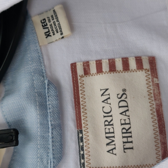 American threads Men's shirt Size XL color white - Picture 4 of 6